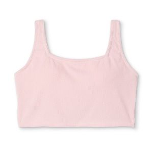 NWT Stoney Clover Lane x Target Puckered Longline Bralette - Light Pink - 1X